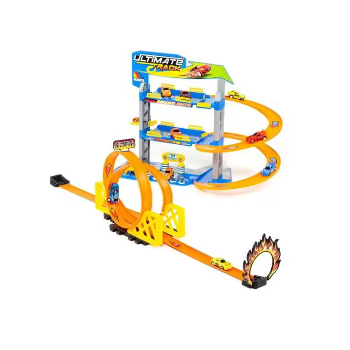 Molto Parking Ultimate con Dos Loopings y Dos Coches – Set de Carrera Infantil Completo con Pista Dinámica, Ideal para Desarrollo Motor y Diversión, Diseño Interactivo y Acrobacias Emocionantes, Juguete Educativo y Duradero - 1