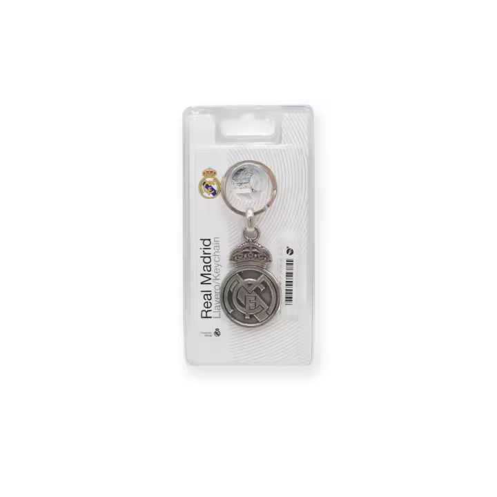 Llavero Escudo Plateado Real Madrid - Producto Oficial del Real Madrid - 1