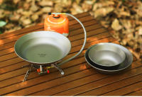 Tiartisan Juego De Comedor De Titanio Para Camping Y Senderismo Platos Y Cucharas Ultraligeros Portátiles Piletas De Ensalada Stackable - details 10