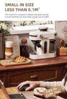 Máquina de Café Espresso HiBREW H14, 20 Bares de Alta Presión, Configuración de Molinillo de 15 Marchas, Función de Pre-Infusión, Control de Temperatura NTC, Ajuste de Capacidad de Taza - Beige - details 2