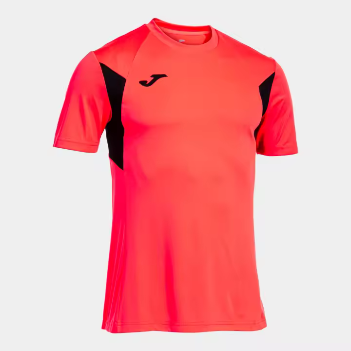 Camiseta M/C Hombre Joma Winner III 103150 Coral Flúor Negro 041 Elástica - 1