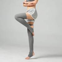 Calentadores De Piernas De Moda Calcetines Largos Sin Pies Acolchados Para Invierno Danza Yoga Baile Stockings Transpirables - details 6