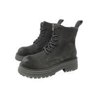 Eva Zorteon - Botines estilo militar de antelina negras.  Marca DDW. - details 1