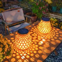 Lámpara Solar Al Aire Libre De Bambú Estilo Imitación Para Decoración De Jardines Villas Y Patios Lámpara De Pared LED Recargable Sin Certificación CE - details 1