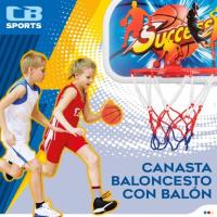 CANASTA BALONCESTO CON BALÓN - Marca CB SPORTS - Edad +3 Años - Mini Balón De 10cm y Bomba De Aire Incluida - details 1