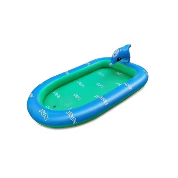 Piscina Hinchable Rectangular Piscina Niños y Familia, Parque Acuatico, Piscina Hinchable de Verano Patio Jardín 110x90cm - 1