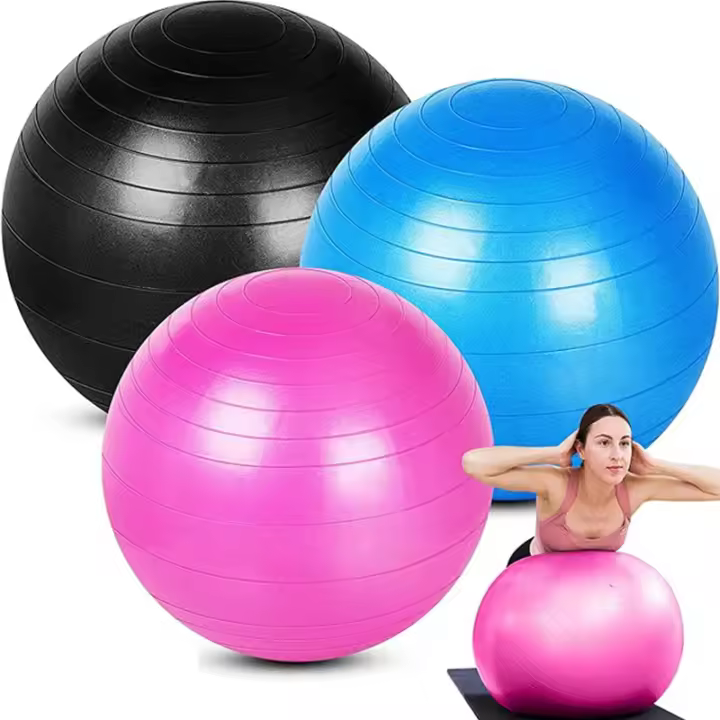 Bola De Yoga Para Ejercicio Y Equilibrio Bola Suiza De Estabilidad Soporta Hasta 200 Lbs Adecuada Para Oficina Hogar Gimnasio - 1
