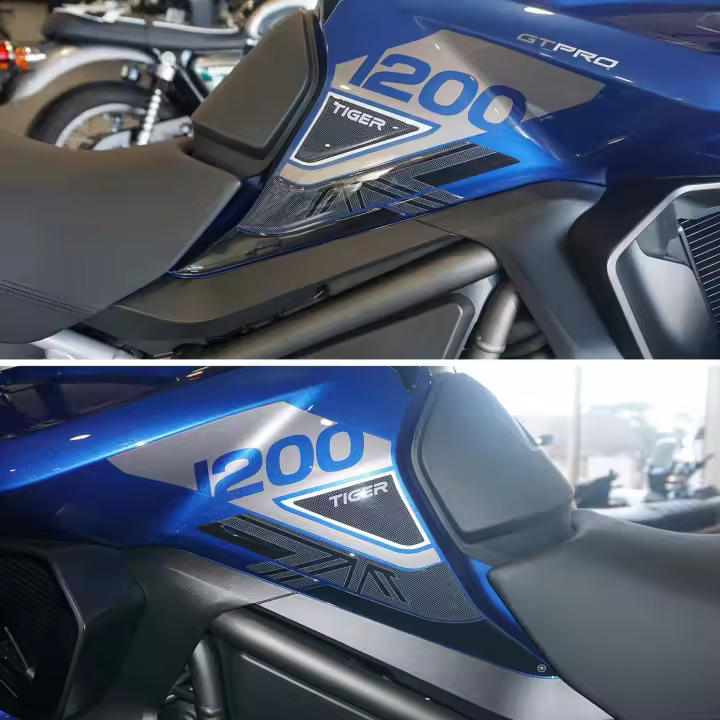 Pegatinas 3D Protectores laterales Depósito compatibles con Triumph Tiger 1200 GT y 1200 GT Pro 2022 - 1