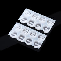 Molde De Silicona Para Anillo Con 8 Agujeros Soporte De Espejo Para Resina Epoxy Cristal Forma Redonda Y Hexagonal DIY Moldes De Joyería - details 3