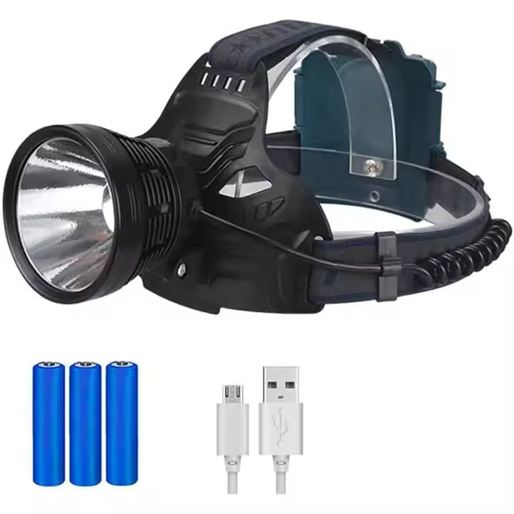 Linterna frontal LED recargable para adultos, IPX5, resistente al agua, recargable por USB, para acampar, correr y cazar - 1