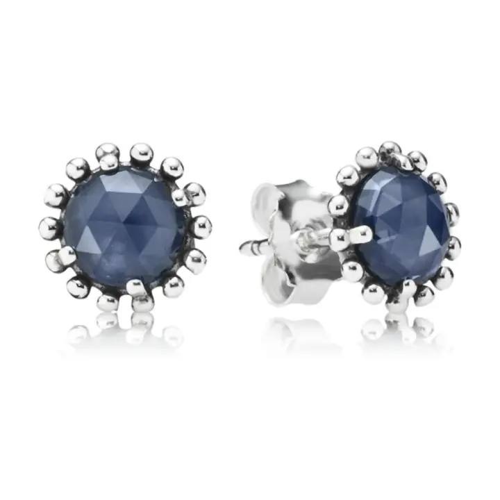 Pendientes de Aro en Plata de Ley Joyas Brillantes de Medianoche 290561NBC，Incluye Caja Original - 1