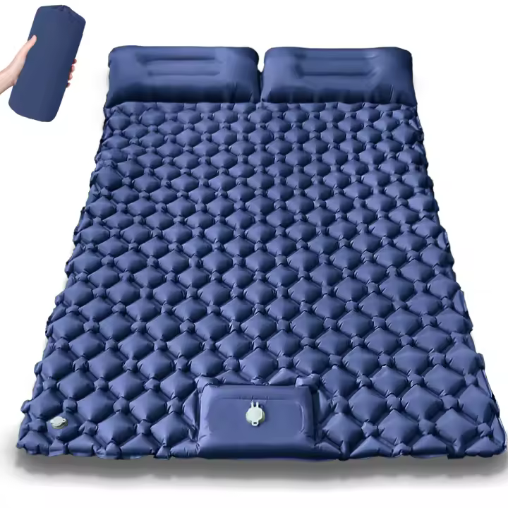 Alfombra De Dormir Para Acampar Al Aire Libre Plegable Con Almohadas Ultraligera Inflable Para Viajes Y Senderismo Matrícula De Natación En La Playa - 1