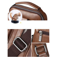 Bolso De Hombro Vintage Para Hombres Bolsos Cruzados Retro Con Cierre De Cremallera Bolsa De Mano De Nylon Para Occasiones Versátiles - details 17