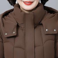 Abrigo De Invierno Para Mujer Con Capucha Acolchado Y Bolsillos Cremallera Cierre De Cremallera Material De Algodón Y Poliéster Estilo Casual - details 2
