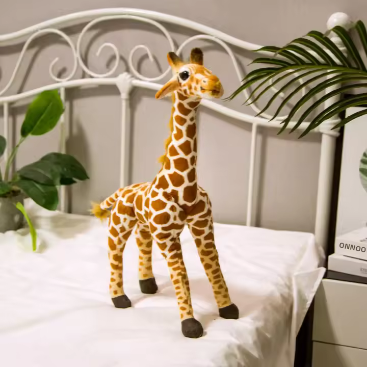 Juguete De Peluche Giraffa Simulación De 40CM Para Niños Y Bebés Decoración De Habitación De Niños Regalo De Cumpleaños Animal Realista De Tamaño Grande - 1