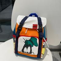 Mochila Disney Para Niños Con Diseño De Mickey Correa Desenrollable Estudiantil Moda Bolsa Escolar Material Nylon - details 2