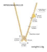 AZ Letra Collar pulsera pendientes Anillo Mujeres Romántico - details 0