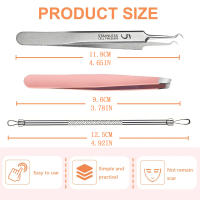Kit De Herramientas Profesional Para Puntos Negros Y Acné Teenitor 5pcs Incluye Acrílico Extraedor De Puntos Negros Y Tijeras Para Cabello Engranado - details 2