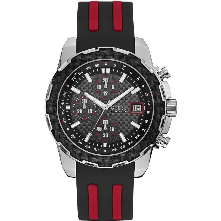 Reloj Hombre Guess W1047G1 46mm | Cuarzo | Correa de Caucho - 1
