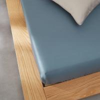 Sábana Ajustable Azul De Fibra De Bambú Eucalipto Para Cama De 1.2/1.5/1.8m Con Cinturones Elásticos Cubierta De Matrás Silky Transpirable - details 1