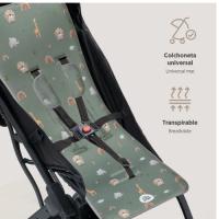 INTERBABY Colchoneta Universal de Verano  Safari Beig – Transpirable, Acolchada y Compatible con la Mayoría de Carritos - details 1
