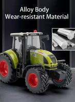 Modelo De Tractor Agrícola De Aleación De Latón 1:32 Para Niños Juguete De Simulación De Rodillo Hydraulico Y Girado Del Neumático Delante Color Verde - details 5
