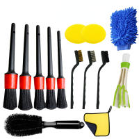 Nuevo Set De Cepillos Para Detallado De Coche Con Esponjas Y Toallas Para Limpieza De Aire Salpicadero Ruedas Eliminación De Polvo Y Suciedad Herramientas De Limpieza Para Coche - details 0