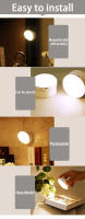 Luz Nocturna LED Con Sensor De Movimiento Y Recarga USB Para Iluminación De Armario Y Cabecera Intelligentemente Inductiva - details 4