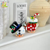 Bloques De Construcción DIY De Navidad HUIQIBAO MINI Con Santa Claus Cerdo De Navidad Yegua De Nieve Juguete De Bloques De Diamante Para Niños Y Adultos Regalo De Año Nuevo - details 3