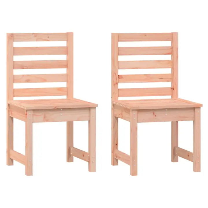 Sillas de Jardín 2 UDS Madera Abeto Douglas 50x48x91,5 cm - 1