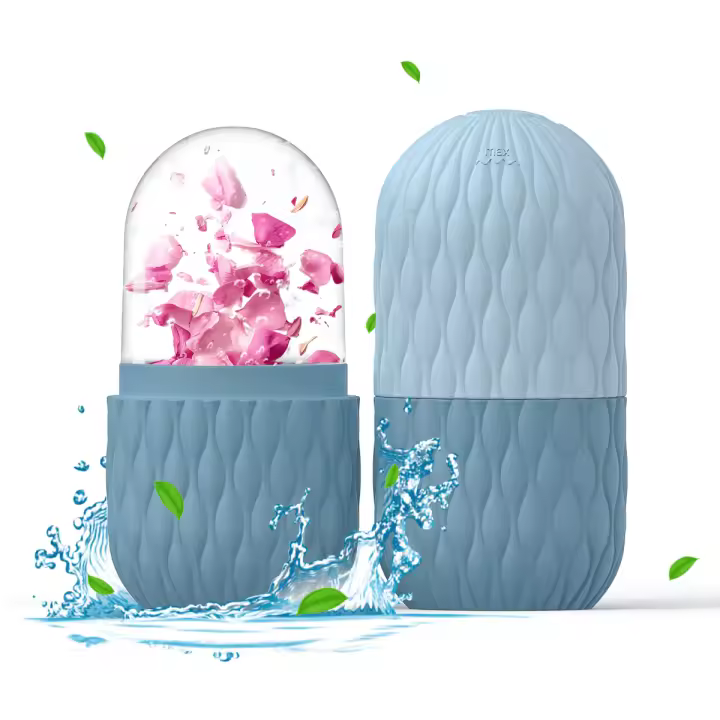 Rodillo De Hielo Para El Rostro 1/3pcs Herramienta De Cuidado De La Piel Reutilizable De Silicona Y Acero Inoxidable Gua Sha Rollo Facial Para Contorno Y Levantamiento - 1
