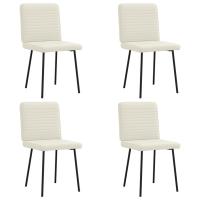 vidaXL Sillas de comedor 4 unidades terciopelo en color Negro/Crema/Amarillo y más | cómodas modernas ergonómicas para comedor cocina salón hogar - details 1