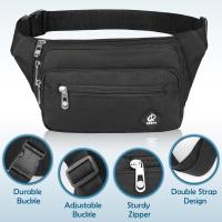 Riñonera impermeable para hombre y mujer, con 4 bolsillos y cremallera, moderna, con cinturón ajustable, ideal para senderismo, correr y viajar. - details 3