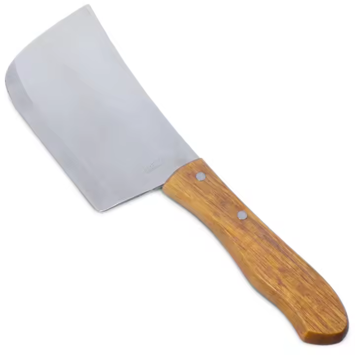 Cuchillo Estilo Machete para Cortar Jabón: Hoja Ancha de 12,5x7 cm y Mango de Madera 2,5x11,5 cm - 1