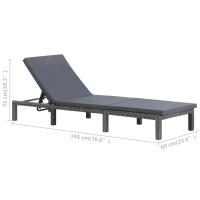 vidaXL Tumbona con cojín ratán sintético Sillas de Exterior Ideal para jardín, playa, piscina, terraza Tumbona Piscina Tumbonas Playa Tumbonas Jardín Exterior - details 5