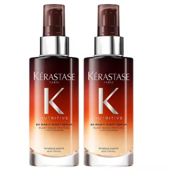 Pack x2 Kérastase Nutritive 8H Magic Night Serum 90ml – Sérum de Noche Nutritivo para Cabello Seco - 1