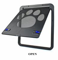 Puerta Para Mascotas Con Cerradura Segura Y Magnética Para Perros Y Gatos Instalación Fácil En Ventanas Y Puertas De Jardín Universal - details 3