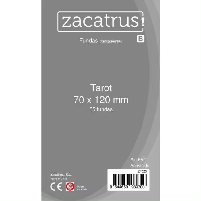 Fundas Tarot 70x120mm Zacatrus (55 uds) Fundas Zacatrus - 1