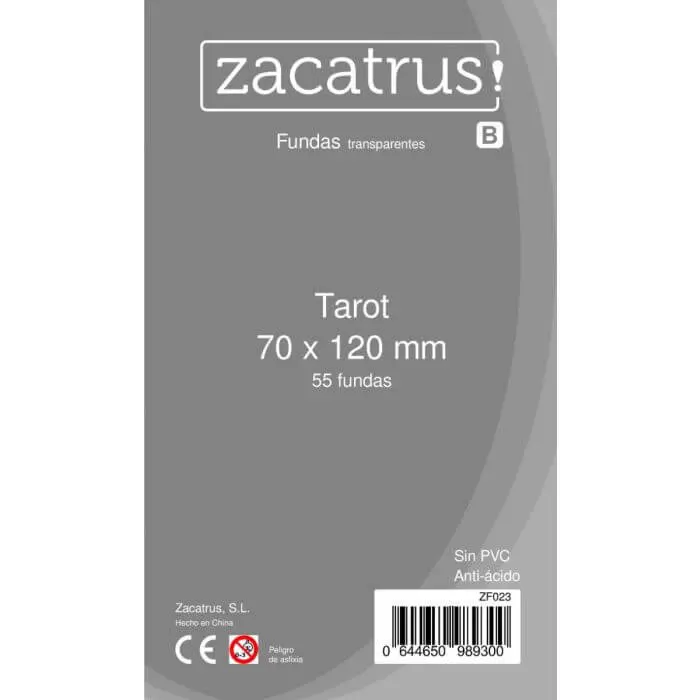Fundas Tarot 70x120mm Zacatrus (55 uds) Fundas Zacatrus - 1