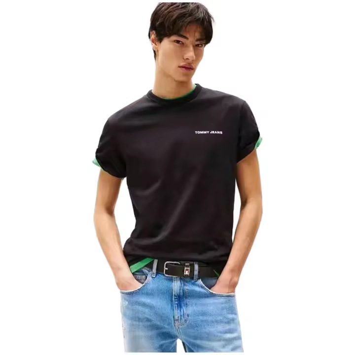 Camiseta de Manga Corta Tommy Jeans  para hombre en color negro - 1