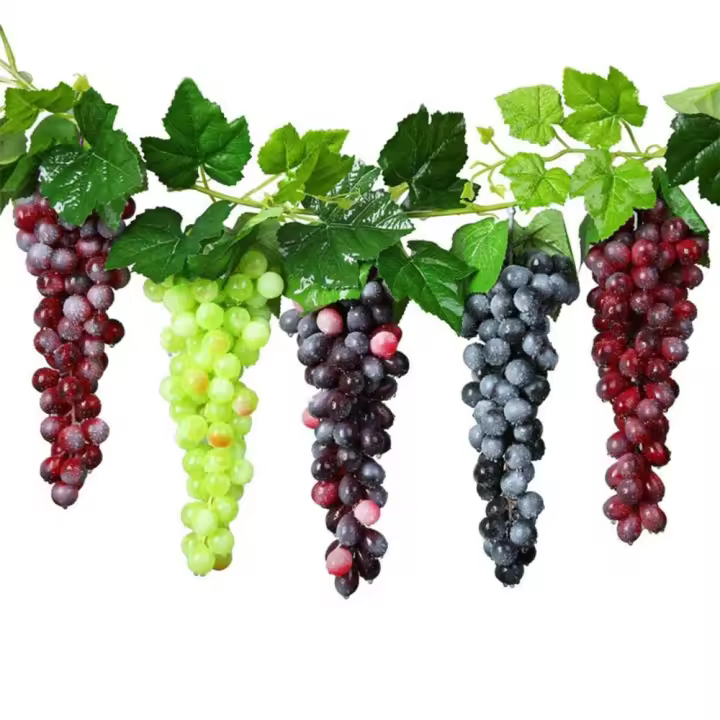 Decoración De Frutas Artificiales Uvas Plásticas Realistas Para Casas Bodas Y Jardines Miniatura Simulación De Frutas - 1