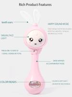 Juguetes Para Bebés 0 a 6 Meses Mordedor Educativo Para Niños Y Niñas Regalos Con Música Y Luz Forma De Animal Tamaño 6.5*21cm Material Plástico Cemento - details 1