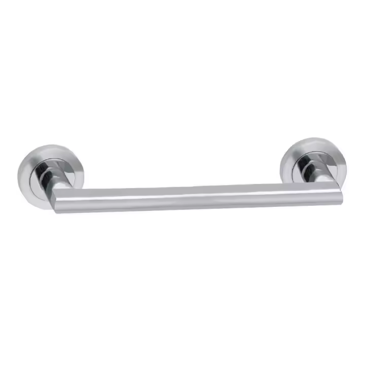 AZERO Manillon, Tirador Manija roseta Redonda de 50mm de diámetro distancia de asa 200mm entre centros y distancia total 240mm tirador largo 22mm. Disponible en negro y en plata - 1