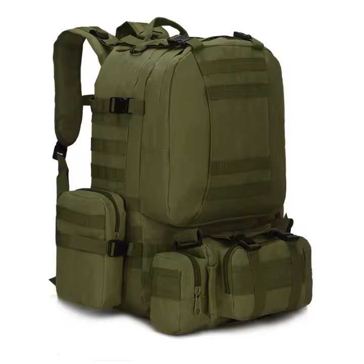 Mochila de tela Oxford para exteriores, bolsa táctica para senderismo, montañismo, mochila grande combinada, bolsa de viaje para acampar para hombres - 1