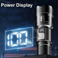 Linterna Táctica LED De Alta Potencia 100000LM Recargable USB Para Camping Pesca Emergencia Con Luz De Mostrador Y Zoom - details 3