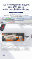 Teclado Mecánico De Juegos Inalámbrico K8 Con Retroiluminación Hot Swappable Bluetooth 2.4G Y Cableado Rojo Lineal Para PS4 PC Win Mac Gamer - details 5