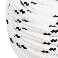 vidaXL Cuerda para barco trenzada poliéster blanco 18 mmx25 m - details 2