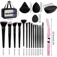 Set Profesional De Brochas De Maquillaje 27/14/9 Piezas Con Esponja Pincel De Polvo Cuchillo Para Cejas Y Herramientas De Limpieza Bolsa De Maquillaje - details 5