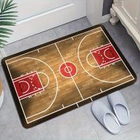 Alfombra Deportiva Tema Baloncesto 1pc Tapete Antideslizante Y Impermeable Para Decoración De Paredes De Entrada Hogar Estilo Moderno Poliéster 100% - details 5