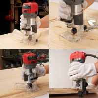 Fresadora Rebajadora de Aluminio Profesional 710W 33,000 RPM - Máquina de Ranurar y Biselar para Carpintería Metálica, Bricolaje y Trabajos de Precisión con Base Estabilizadora - details 0
